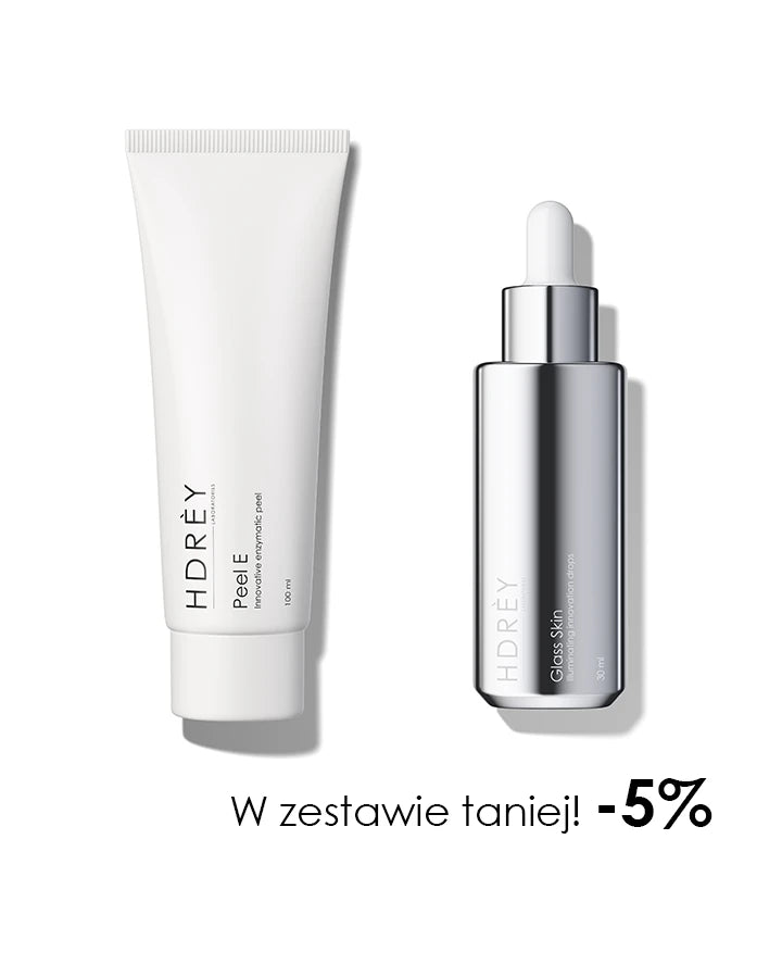 Glass Skin & Peel E Set - Illuminating Serum 30ml + Enzymatic Peel 100ml.